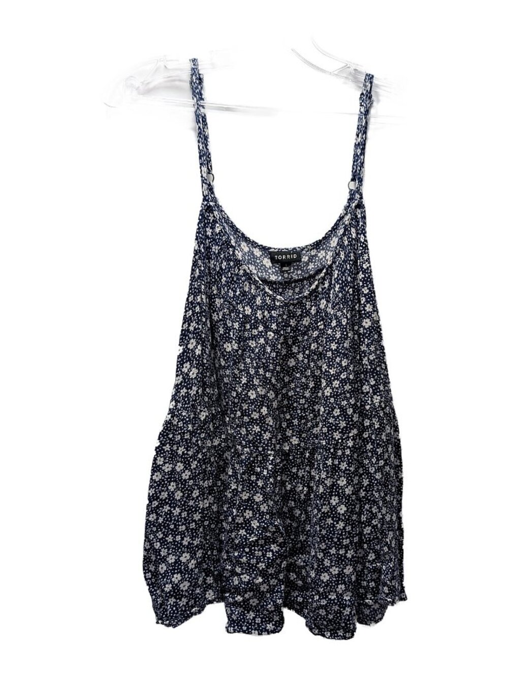 Torrid Navy Floral Babydoll Cami Tank Top Size 1 (1X 14/16) Adjustable Straps